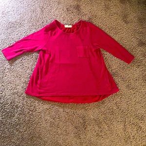 Pink top with a see through back as shown